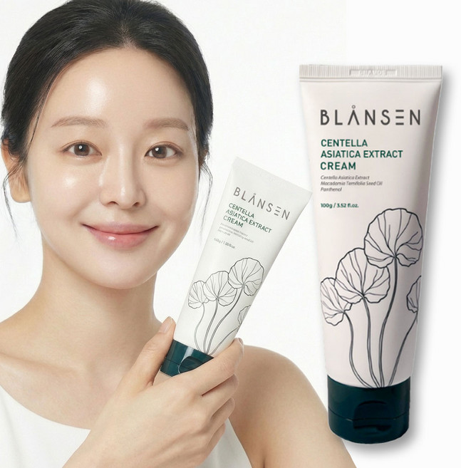 Blansen 시카크림 트러블 진정 재생크림 판테놀 피부장벽 회복크림, 100g, 1개