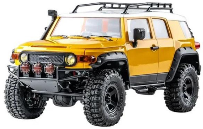 FMS RC 자동차 1:18 FJ 크루저 시뮬레이션 전기 4WD 모델 크롤러 오프로드 차량 체중계 리모컨 성인 장, 01 Yellow-RTR, 1개