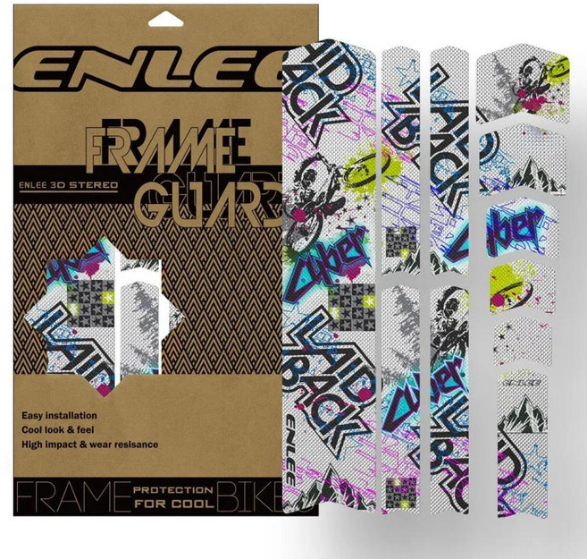 ENLEE 자전거 보호 필름 산악 3M 스티커 프레임 색상 변경 도로 Cike 두꺼운 PVC 전체 자동차, CheJia2 forest, 1개