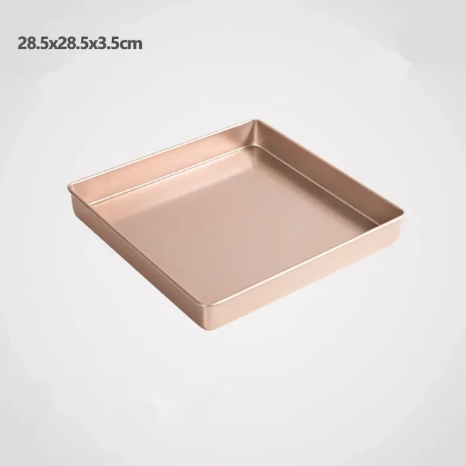 9/11in 정사각형 비 스틱 베이킹 팬 두꺼운 탄소강 케이크 시트 트레이 쿠키 피자 빵 금형 Bakeware 도구, 1개, 1cm