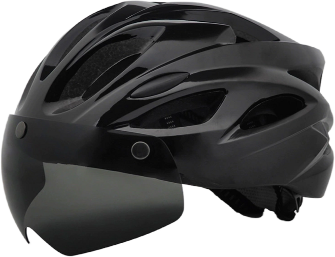 BOSUN 고글 자전거헬멧 킥보드헬멧 초경량 C8, 블랙, 1개