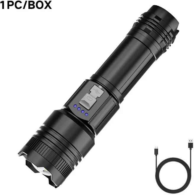 필립스 SFL2146 2025 매우 밝은 충전식 손전등 - 장거리 줌 야외 및 가정용 휴대용 Defensa Personal, 01 SFL2146