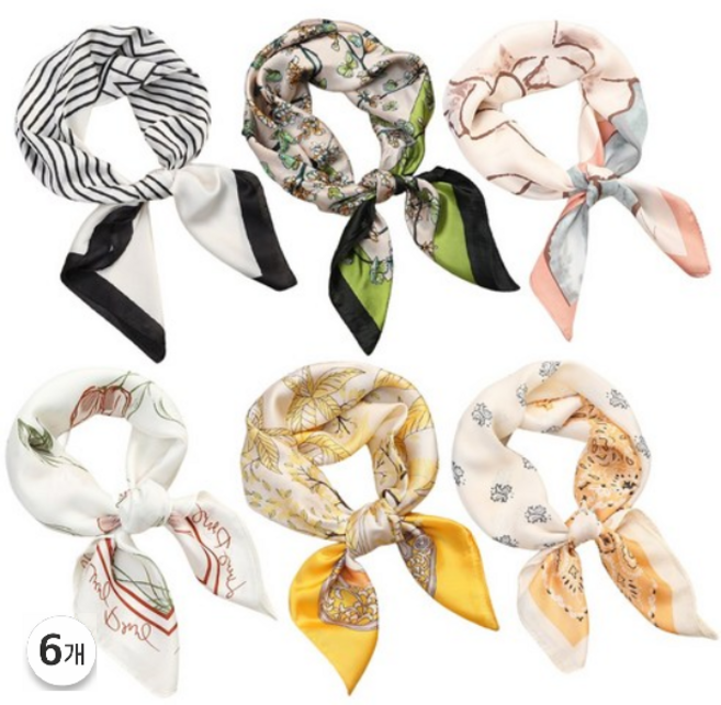 MU랑 여성 데일리 럭셔리 쁘띠 스카프