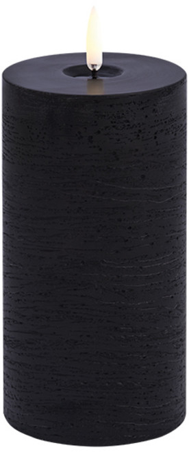 우유니 LED 멜티드 이펙트 필라 캔들 M15(7.8x15cm) 2colors, 블랙, 블랙