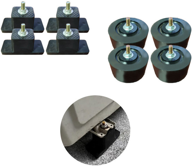 소문난마켓 에어컨 실외기 높이조절 고무 받침대 4P 소음 진동 차단 받침대 고무발 실외기발 깔판 패드 고정 지지대, B 원형4p