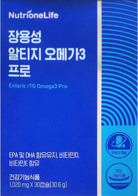 뉴트리원 장용성 알티지오메가3 프로, 30정, 1개