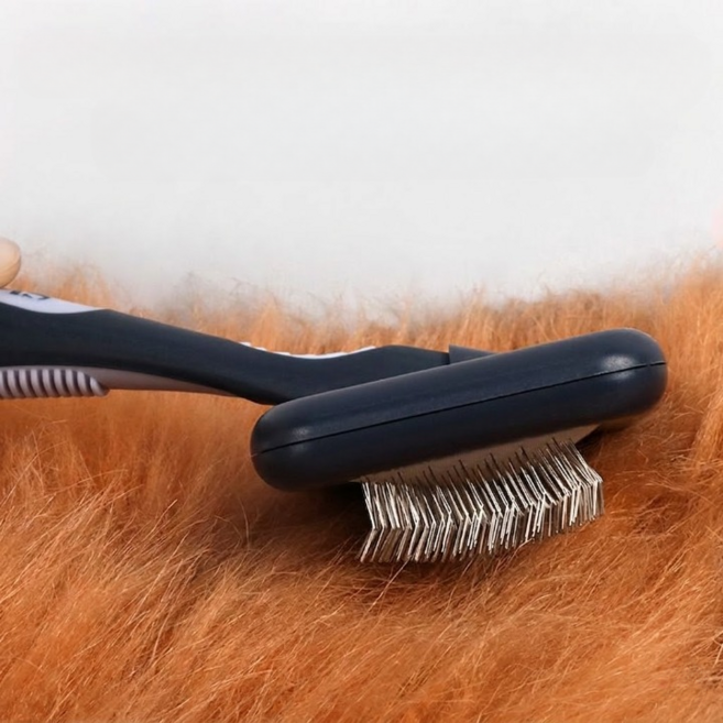 피지오픽 털갈이 죽은털 제거 반려 동물 브러쉬, 1개, 블랙