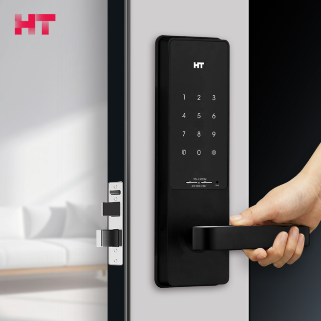 현대HT 현관문 무타공도어락 레버형 스마트 도어락 번호키 TDL-L3002N, 고객직접설치, TDL-L3002N (번호)