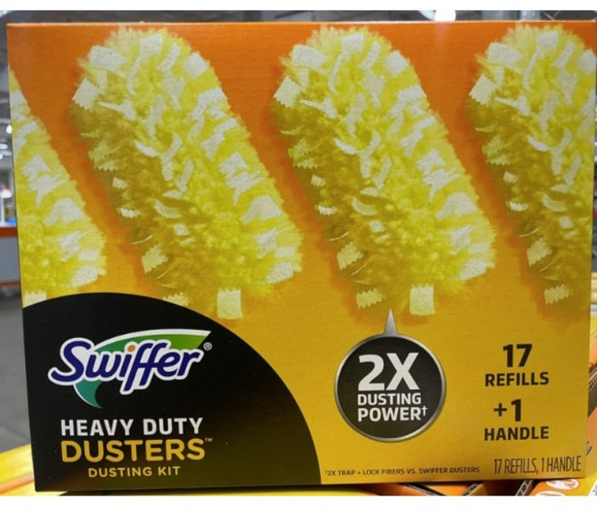 Swiffer Dusters 스위퍼 더스터 먼지 떨이 키트, 1세트, 핸들1 x 리필17개