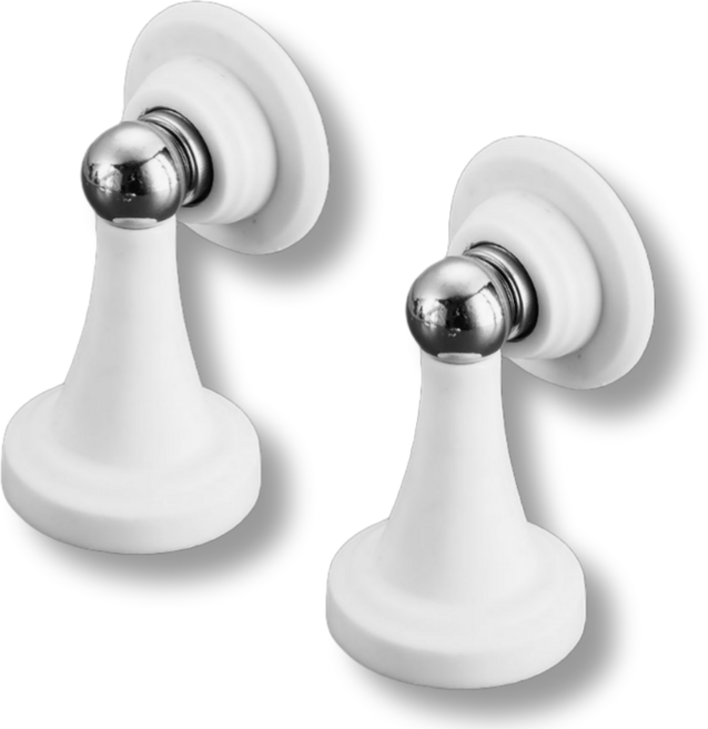 닉스리빙 무타공 강력 자석 도어스토퍼 방문 문닫힘 방지 충격 방지 화이트 1+1, 2개