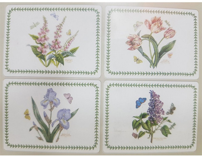 포트메리온 보타닉가든 테이블매트 기프트세트 4p, 1세트, 401 x 298 x 5 mm, 혼합색상