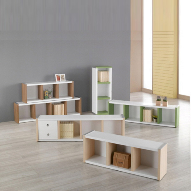 퍼스웰 모서리둥근 1단책장1200 일반형(GA_011), 화이트메플