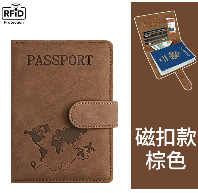 防盜皮革護照夾 旅行收納包