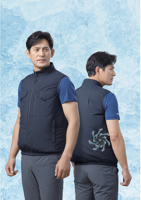 [25년 최신 모델] 지벤 선풍기 조끼 + 아이스팩 2개 스냅 밴드 채용 에어 쿨링 조끼 에어조끼 팬조끼 휀조끼 아이스 조끼 조끼 여름조끼 펜 조끼 쿨조끼, /조끼+팬+밧데리/, 1개