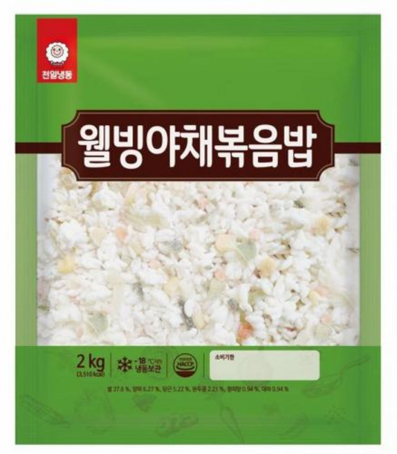 웰빙야채볶음밥 천일식품 냉동, 2kg, 1개