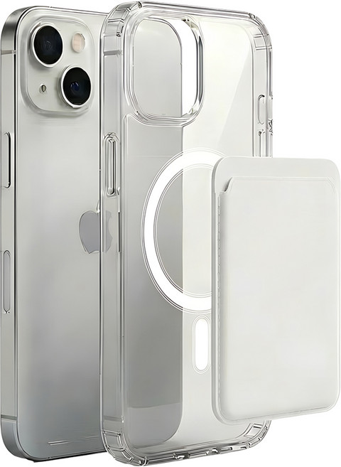 EVOL 강화자력 아이폰 맥세이프 케이스 + 가죽 카드지갑 세트