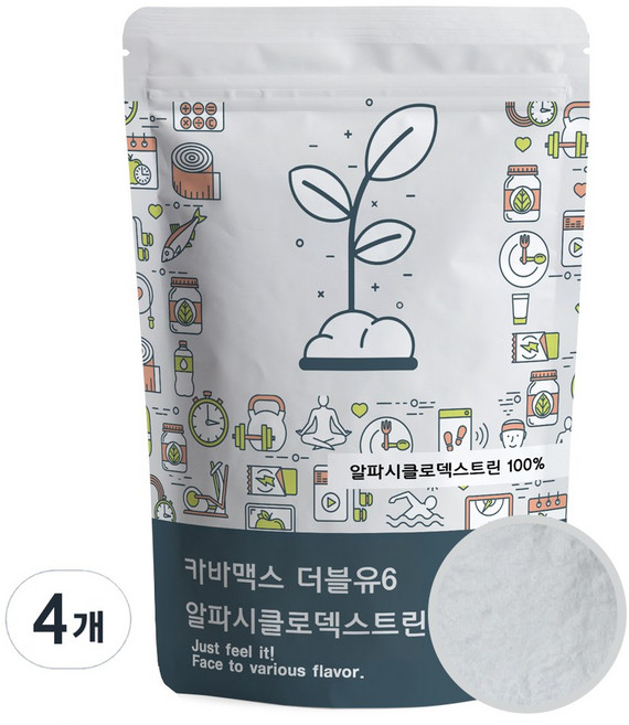 알파CD 알파시클로덱스트린 분말 가루, 4개, 500g