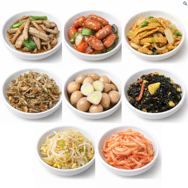 건강예찬 8종 균형잡힌 반찬 SET 짜지않고 달지않게 만든 밑반찬, 1kg, 1개
