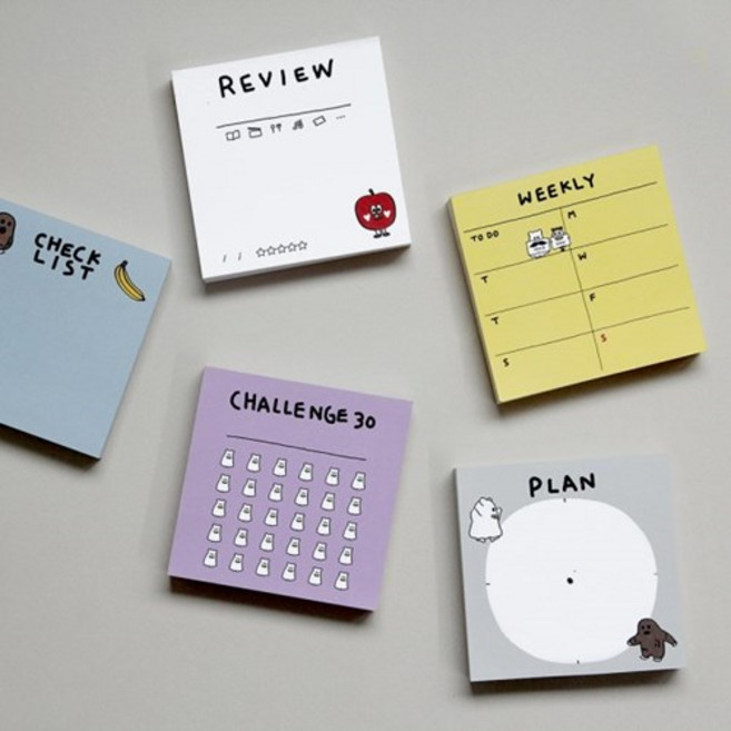 [건망증] 고스트팝 메모리스트 (떡메 메모패드), 리뷰(단품), 개당 수량