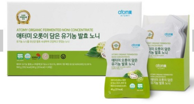 애터미 오롯이 담은 유기농 발효 노니 (40g 24포), 1개