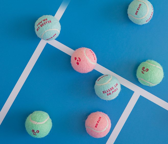 바잇미 뉴 미니 테니스공 강아지 장난감 3개입