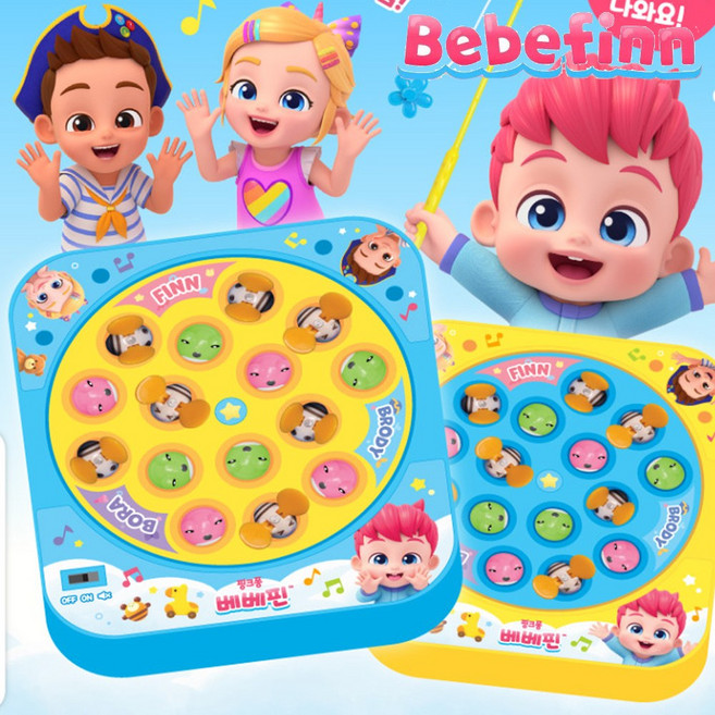 핑크퐁 베베핀 멜로디 낚시놀이 어린이날선물 아동장난감 목욕놀이, 색상랜덤, 1개