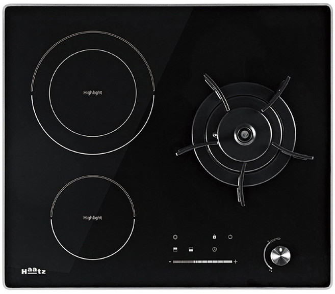 하츠 하이브리드 3구 GEC-3601GARH 하이라이트 가스레인지 쿡탑, LPG