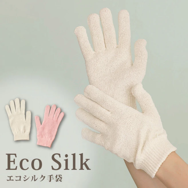 에코 실크 100% 보습장갑 핸드케어 손보습장갑 글러브 건조한손 필수, 아이보리, 1개 - 쿠팡
