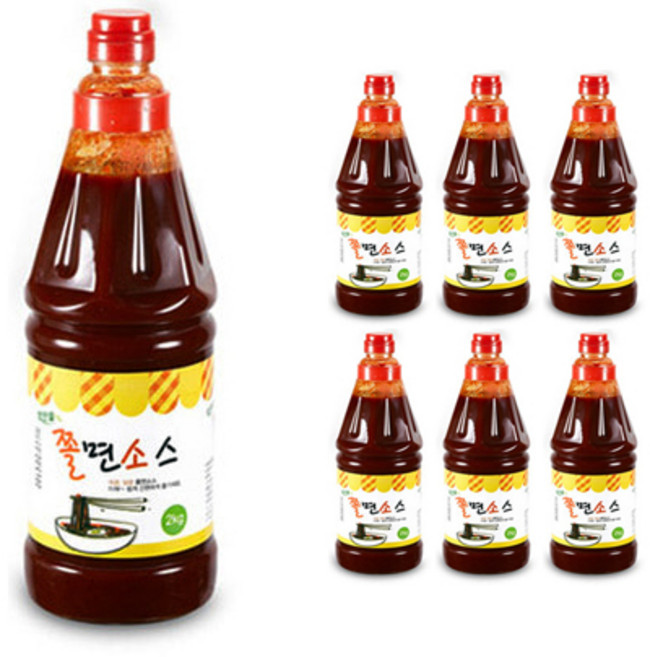 맛찬들 백미식품 쫄면 소스, 6개, 2kg