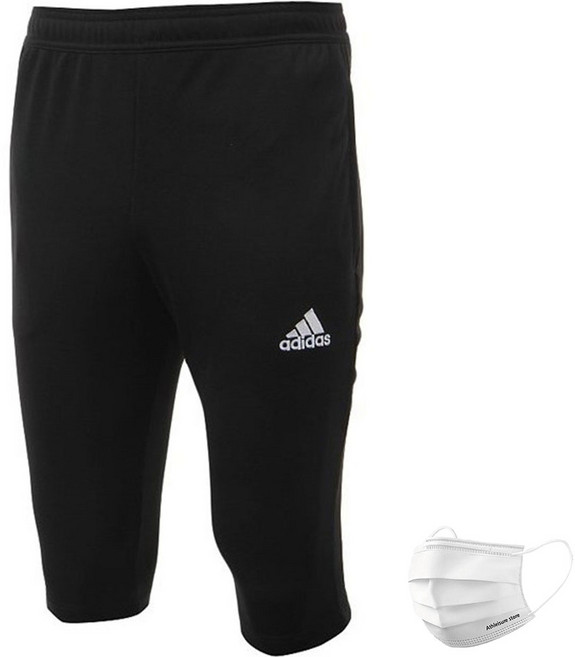 아디다스 7부 츄리닝 반바지 ENT22 블랙 남여공용 운동복 트레이닝 팬츠 + ALS 마스크