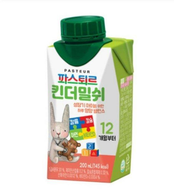 롯데웰푸드 파스퇴르 킨더밀쉬 20입+20입 12개월이후 200ml
