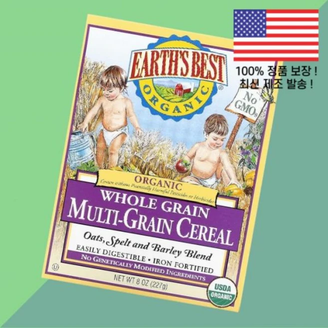 어스 베스트 통곡물 멀티 그레인 시리얼 8온스 227g Earth's Best Organic Whole Grain Multi Cereal 8oz - 쿠팡