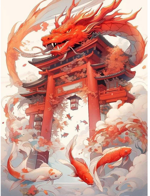 어변성룡도 우드 조각퍼즐 시험 합격 승진 출세 상징 수능기원 비단잉어 풍수지리 전통화 직소퍼즐 300 500 700 1000 1500피스, 1개, 어변성룡도 선택2, 300피스