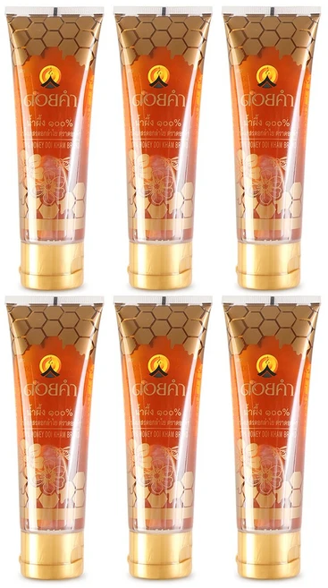 태국 왕실꿀 100% 천연꿀 도이캄(DOI KHAM) 튜브, 6개, 120g - 쿠팡