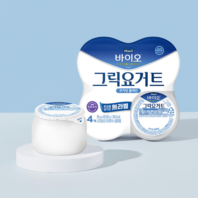 매일바이오 그릭요거트 무가당플레인80g (4입) 2개/냉장무배, 80g, 8개