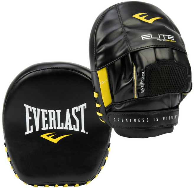 에버라스트 엘리트 미니미트 복싱 트레이닝 코치용 스피드 타격훈련 미트, 블랙, 1세트