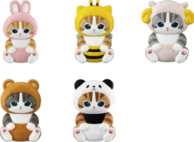 【M.M小舖】『現貨』 BANDAI 轉蛋 扭蛋 貓福珊迪動物磁鐵 全5款, 整套(金額410，下X5)2G172