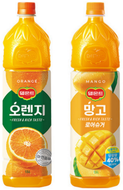 델몬트 오리지널 오렌지 100% 1.5L 3개+델몬트 오리지널 망고 1.5L 3개