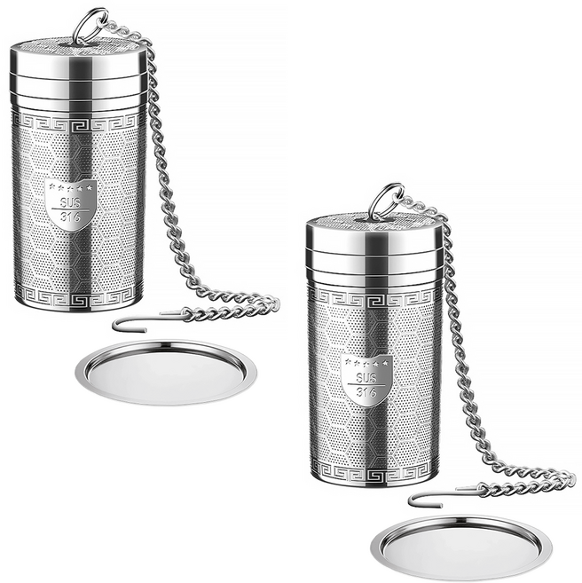 리브문 316 스텐 차 거름망 (뚜껑형), 2개