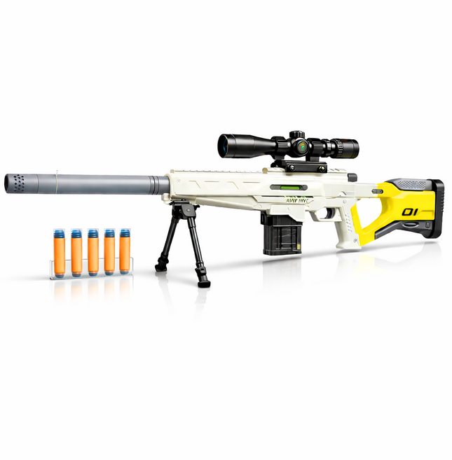 너프건 스나이퍼 저격총 장난감 탄창식 소프트건, 1개
