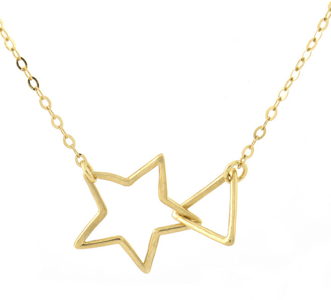 14k/18k 골드 일체형 삼각 별 목걸이