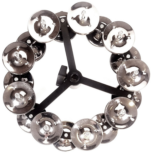 리베라 하이햇 탬버린 징글 2열 실버 HJS-2, 단품, 1개