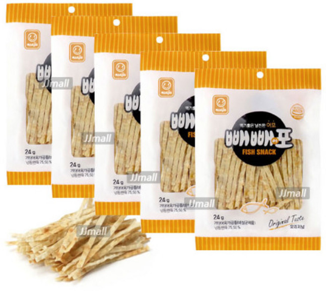 (한진) 빼빼어포 오리지널 24g, 5개