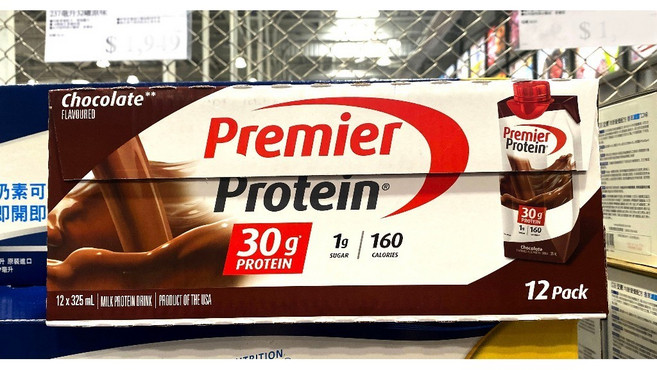 Premier Protein 巧克力風味蛋白飲 30克蛋白質 1克糖 160卡路里 325毫升 x 12入, 1個, 超商取貨限1件