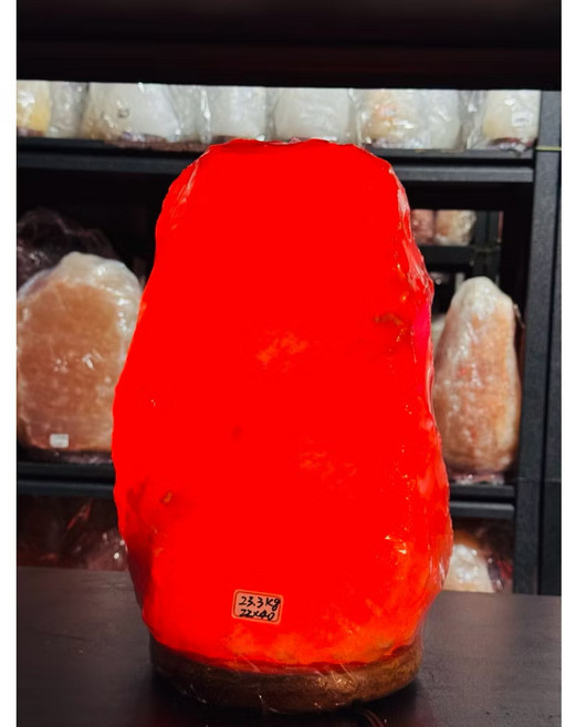 玫瑰鹽燈 23.3kg 寬22高40cm 風水擺件, 搭配陶瓷燈頭加粗可調光保險絲電線