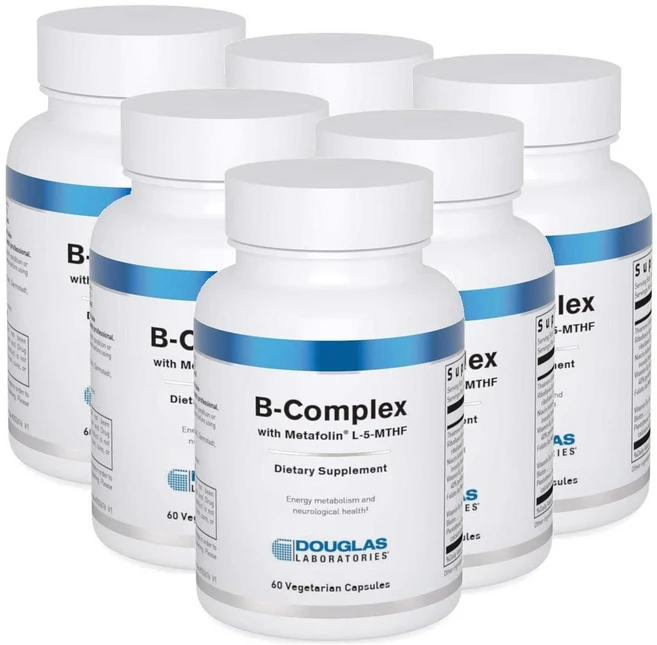 더글라스랩 비타민B 콤플렉스 활성엽산 메틸코발라민 캡슐 Douglas Laboratories B-Complex with Metafolin, 6개, 60정 - 쿠팡