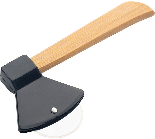 木柄斧頭型披薩滾輪刀 烘焙切餅工具, 1個