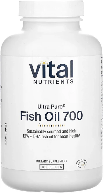 Vital Nutrients 울트라 퓨어 피쉬 오일 700 레몬 소프트젤 캡슐 120정, VitalNutrients울트라퓨어피쉬오일700레몬소프, 1개 - 쿠팡