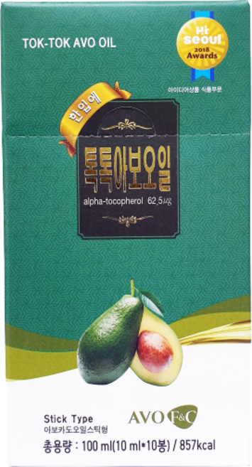 아보카도 오일 스틱형 한입에 톡톡아보오일, 100ml, 1개