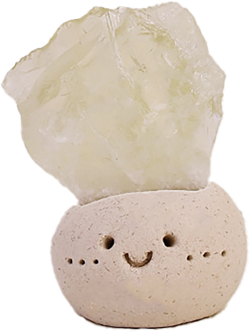 반려 돌 키우기 애완돌 파워스톤 원석 로즈쿼츠 자수정 수정 돌멩이, 노랑 - 황수정